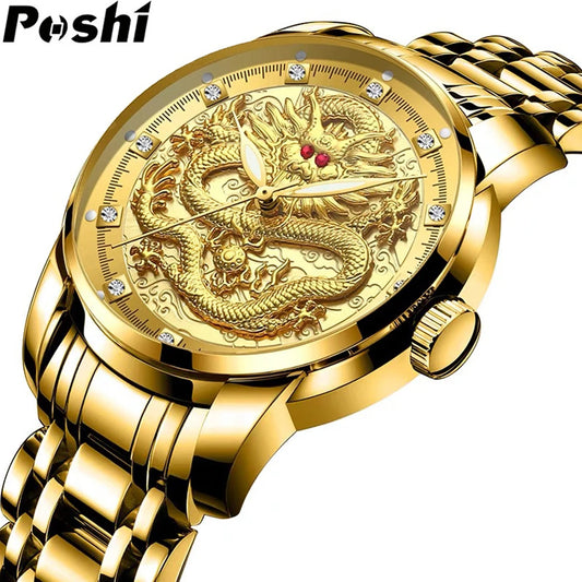 Golden Dragon Quartz Watch